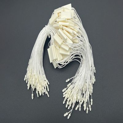 Polyester rectangulaire étui de verrouillage étiquette en plastique fixateur blanc écologique