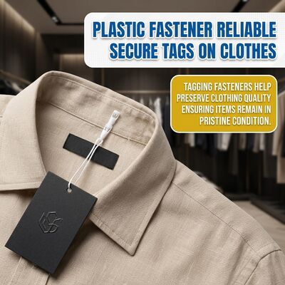 Flexible Nylon Tag Fasteners 4 Inches Length 0.2 Inches Width Durable Label Attachment Tools Ideal for Clothing and Textile