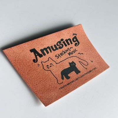 Jeans personnalisés Étiquette en cuir Logo de marque rectangulaire Pour les articles de crochet