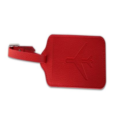 Sac à main rouge, accessoires en cuir, étiquette personnalisée