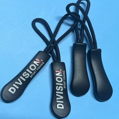 Des cordons de fermeture à glissière en caoutchouc en nylon en plastique noir OEM