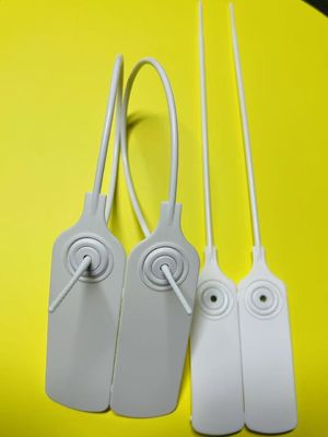 Étiquette de sécurité en tissu en plastique blanc en vrac sur les vêtements Rectangle