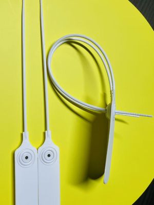 Étiquette de sécurité en tissu en plastique blanc en vrac sur les vêtements Rectangle