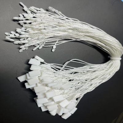 Résistant à la fermeture carré étiquette en plastique fixateur de la corde d'étanchéité CMYK pour les vêtements personnalisés