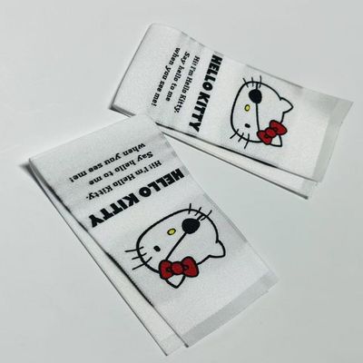 Fer sur les vêtements tissés étiquettes de nom brodées personnalisées