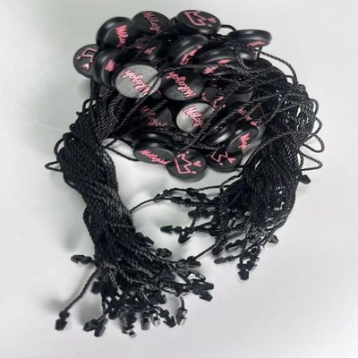 Fabriqué sur mesure, élastique, noué, noir, accroché, étiquette, corde, accessoires