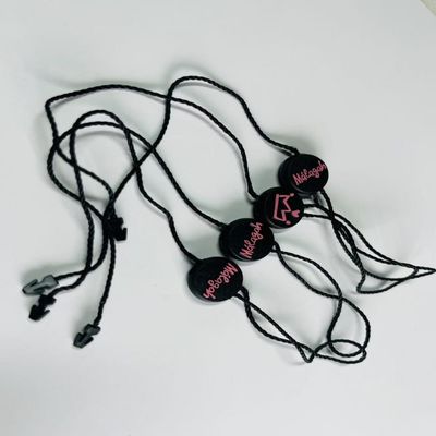 Fabriqué sur mesure, élastique, noué, noir, accroché, étiquette, corde, accessoires