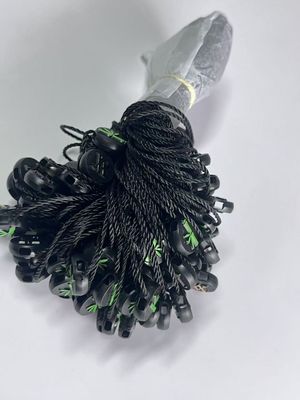 Vêtement suspendu Balance en plastique étiquette cordes fixations Noir Léger