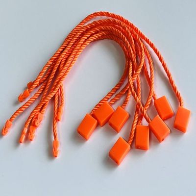 Tissus orange étiquette en plastique attache magasin de détail vêtements accessoires