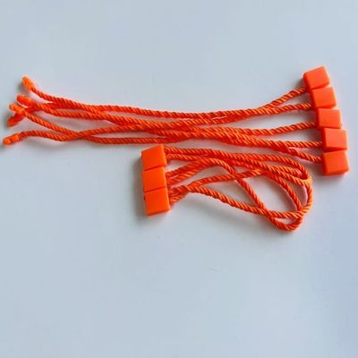 Tissus orange étiquette en plastique attache magasin de détail vêtements accessoires