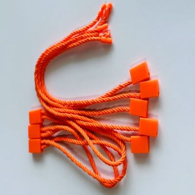Tissus orange étiquette en plastique attache magasin de détail vêtements accessoires