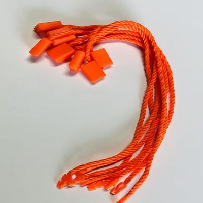 Tissus orange étiquette en plastique attache magasin de détail vêtements accessoires