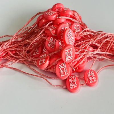 OEM quantités en vrac étiquettes de fixation en plastique avec épingles de verrouillage et boucles de sécurité