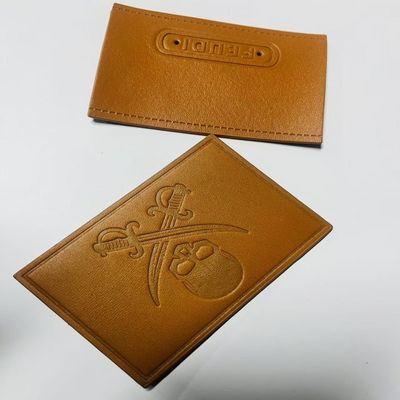 Custom Leather Labels Sew On Closure Type Customized For Individual Requirements