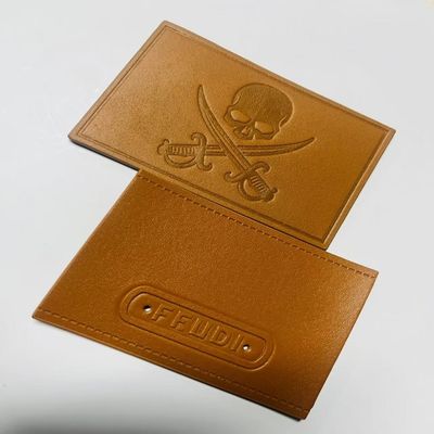 Custom Leather Labels Sew On Closure Type Customized For Individual Requirements