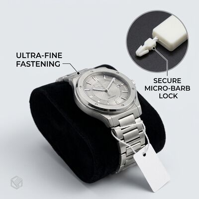 Rectangle Polyester Snap Lock Plastic Tag Fastener White Eco Friendly