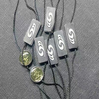 7 pouces Corde pour étiquette volante noire 0,1 once Étiquettes volantes légères adaptées aux étiquettes de produits vestimentaires et aux présentoirs de vente au détail
