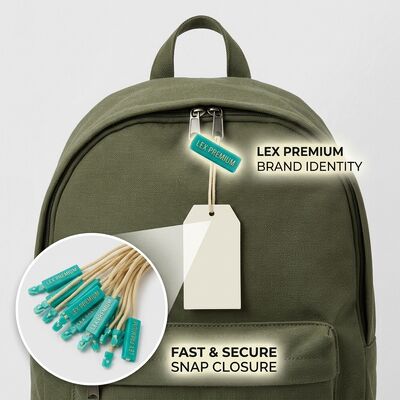 Étiquetage des vêtements Étiquette de fixation en plastique Technique standard en relief adaptée à diverses applications d'étiquetage des vêtements