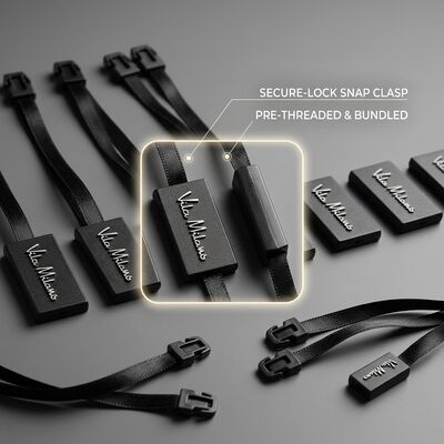 100 pièces Black Hang Tag String Plain Rectangle Durable Strong Convient pour les accessoires de vêtements Emballage et étiquetage