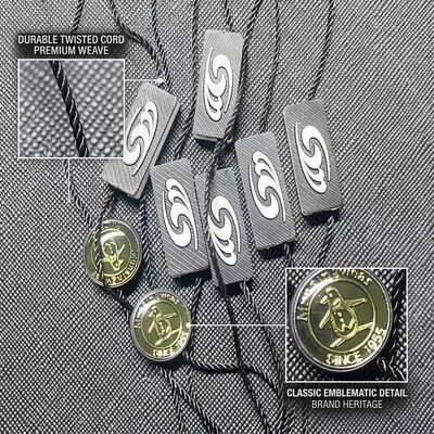 7 pouces Corde pour étiquette volante noire 0,1 once Étiquettes volantes légères adaptées aux étiquettes de produits vestimentaires et aux présentoirs de vente au détail