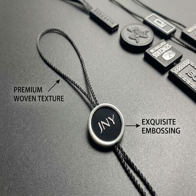 Étiquettes flexibles pour vêtements en noir adapté aux vêtements Identification des vêtements et personnalisation des produits textiles