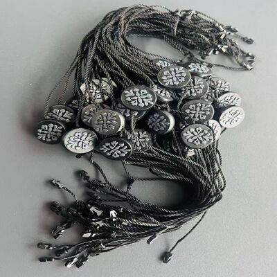 Black Garment Swing Tags Length 7 Inches Suitable for Apparel Identification and Product Description in Fashion Industry